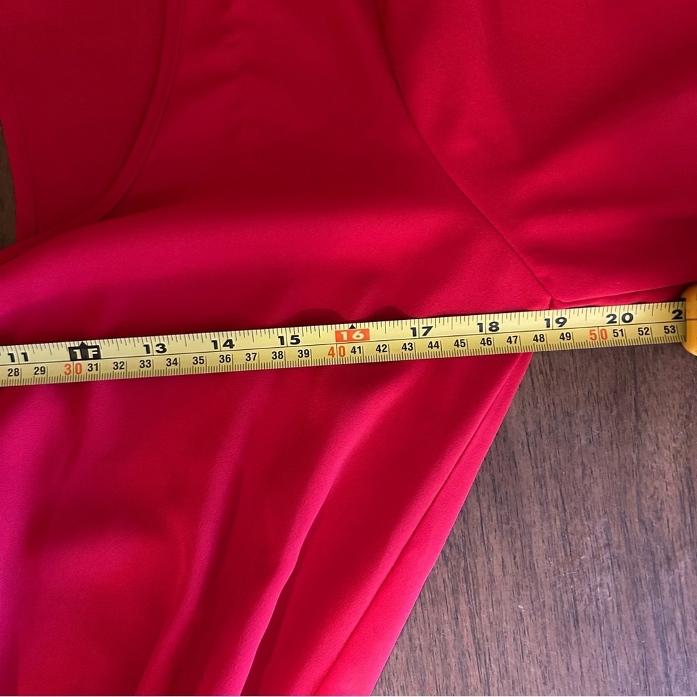 Show Me Your Mumu Women's Size Medium Red Rainey Mini Dress Long Sleeves Cut Out - Picture 12 of 14